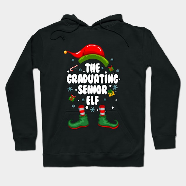 Graduating Senior Elf Matching Family Christmas Party Pajama Hoodie by dounjdesigner